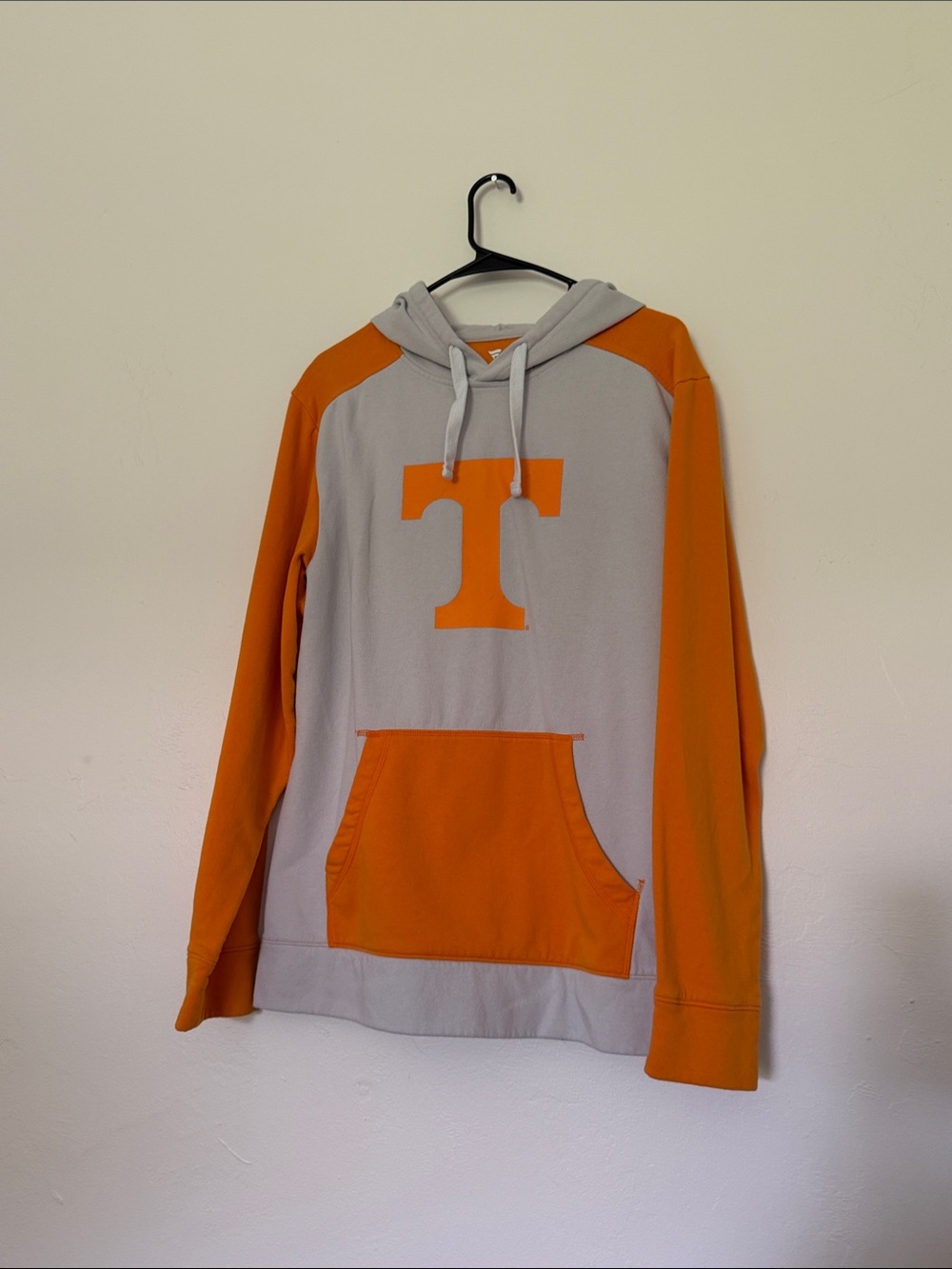 FANATICS men’s TENNESSEE hoodie - orange grey, size large